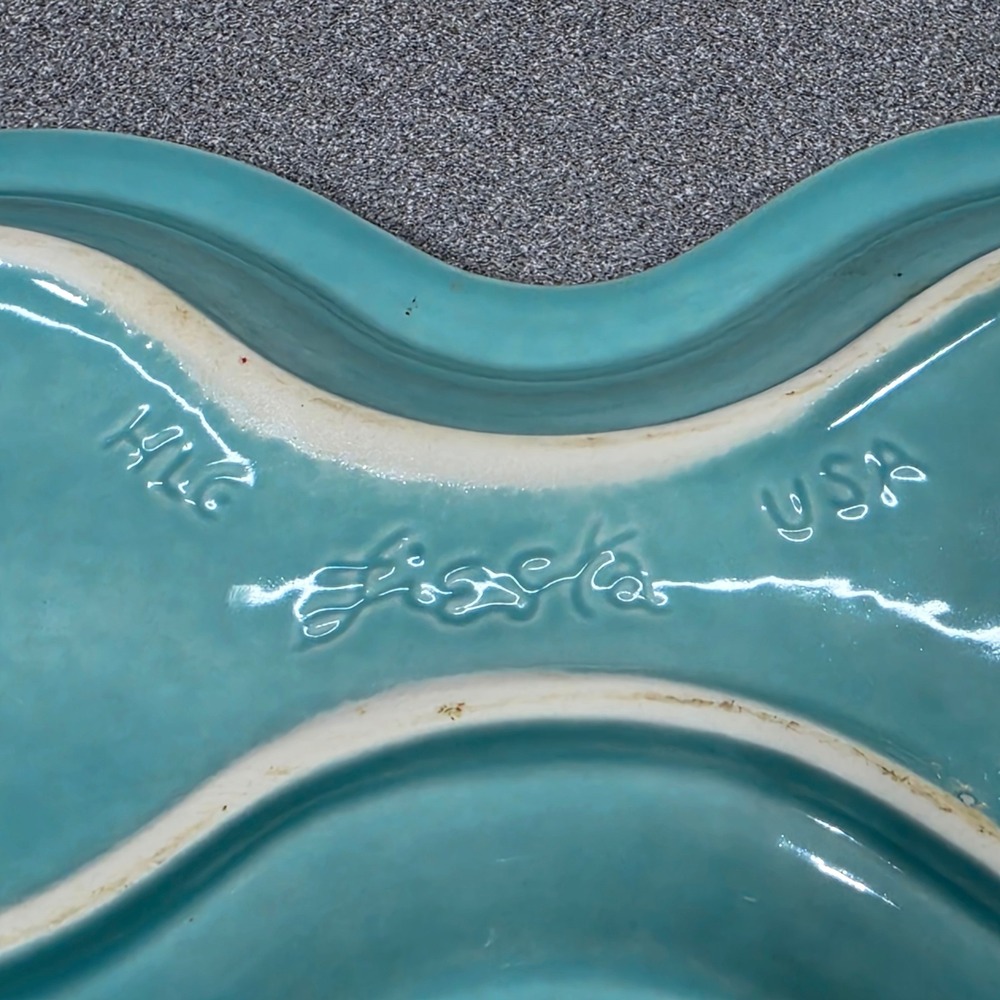 Vintage Fiestaware Sugar and Creamer Set with Tray Ceramic Art Deco USA - Picture 7 of 7